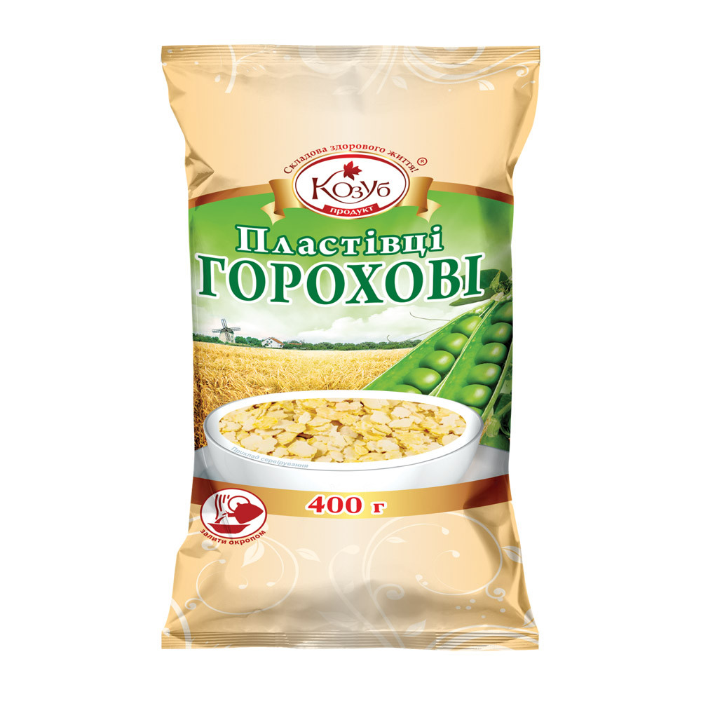 Пластівці горохові миттєвого приготування Козуб продукт 400 г (4820094532357) - фото 1 - id-p1847923045