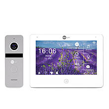 Комплект відеодомофона Neolight NeoKIT HD Pro WF Silver: відеодомофон 7" з Wi-Fi з детектором руху і 2 Мп