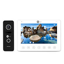 Комплект відеодомофона Neolight NeoKIT HD+ Black: відеодомофон 7" з детектором руху і 2 Мп відеопанель