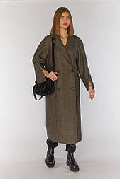Стильне жіноче демісезонне подовжене пальто декороване блискавками Ricco Меридіан.