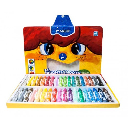 Пастель масляна 36 кольори ТМ MARCO 1100OP-36CB Bright&Smooth (1/4)