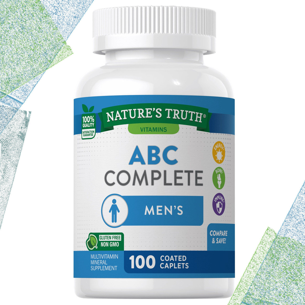 Вітаміни для чоловіків nature's Truth ABC Complete men's Multivitamin Mineral 100 таблеток (каплетс)