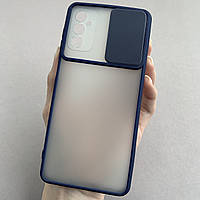 Чехол для Samsung Galaxy M52 матовый со шторкой для камеры чехол на телефон самсунг м52 темно-синий Cur