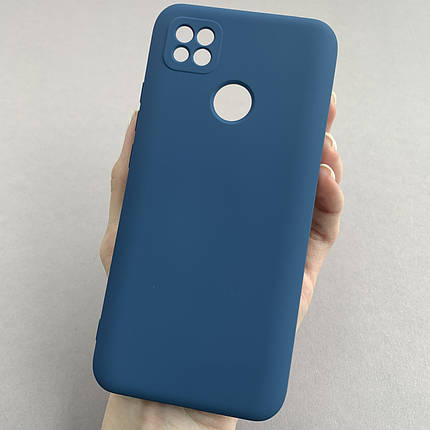 Чохол для Xiaomi Redmi 9C щільний з мікрофіброю чохол на телефон сяомі редмі 9с темно-синій SSD, фото 1