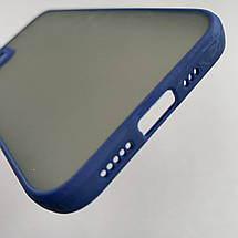 Чохол для Apple iPhone 12 чохол із захистом для камери з кольоровими кнопками на айфон 12 темно-синій tcb, фото 4