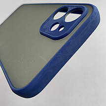 Чохол для Apple iPhone 12 чохол із захистом для камери з кольоровими кнопками на айфон 12 темно-синій tcb, фото 5