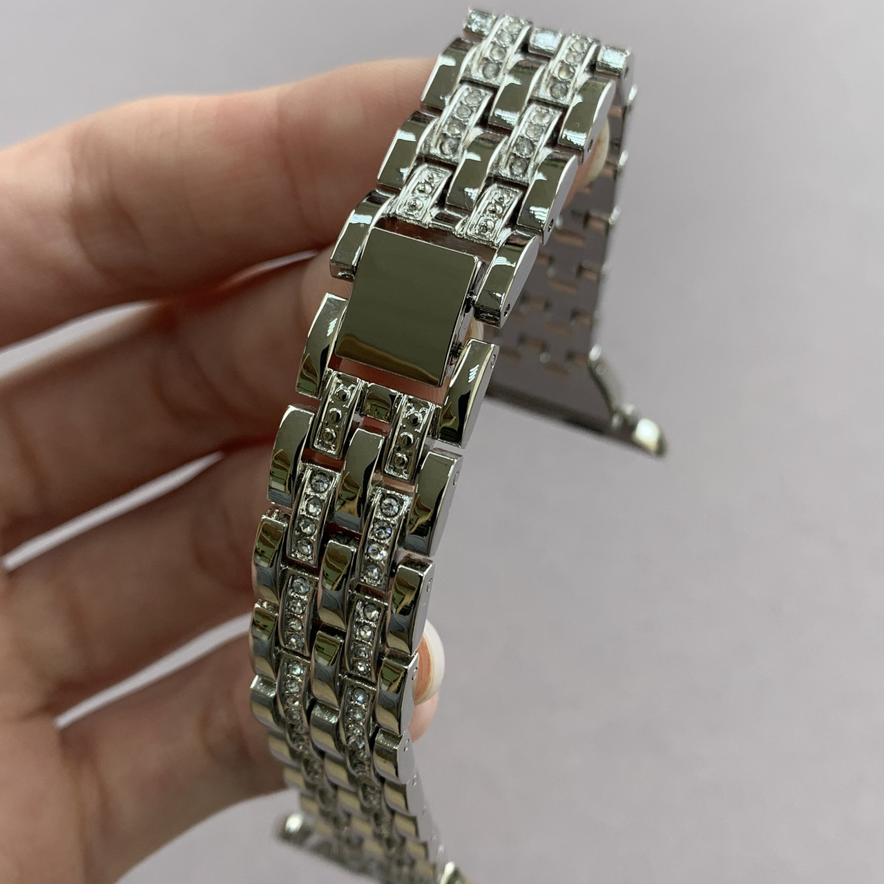 Ремінець Bucklet для Apple Watch 45 металевий ремінець з камінцями для годинника епл вотч 45 сталевий