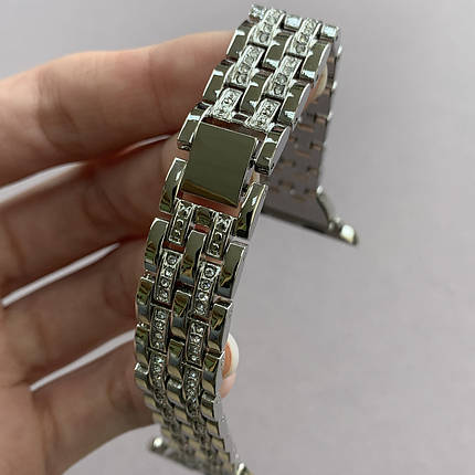 Ремінець Bucklet для Apple Watch 45 металевий ремінець з камінцями для годинника епл вотч 45 сталевий, фото 1
