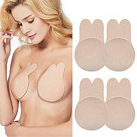 Бюстгальтер-невидимка Kiss Bra з ефектом push up чорний, бежевий. Invisible Fly Bra