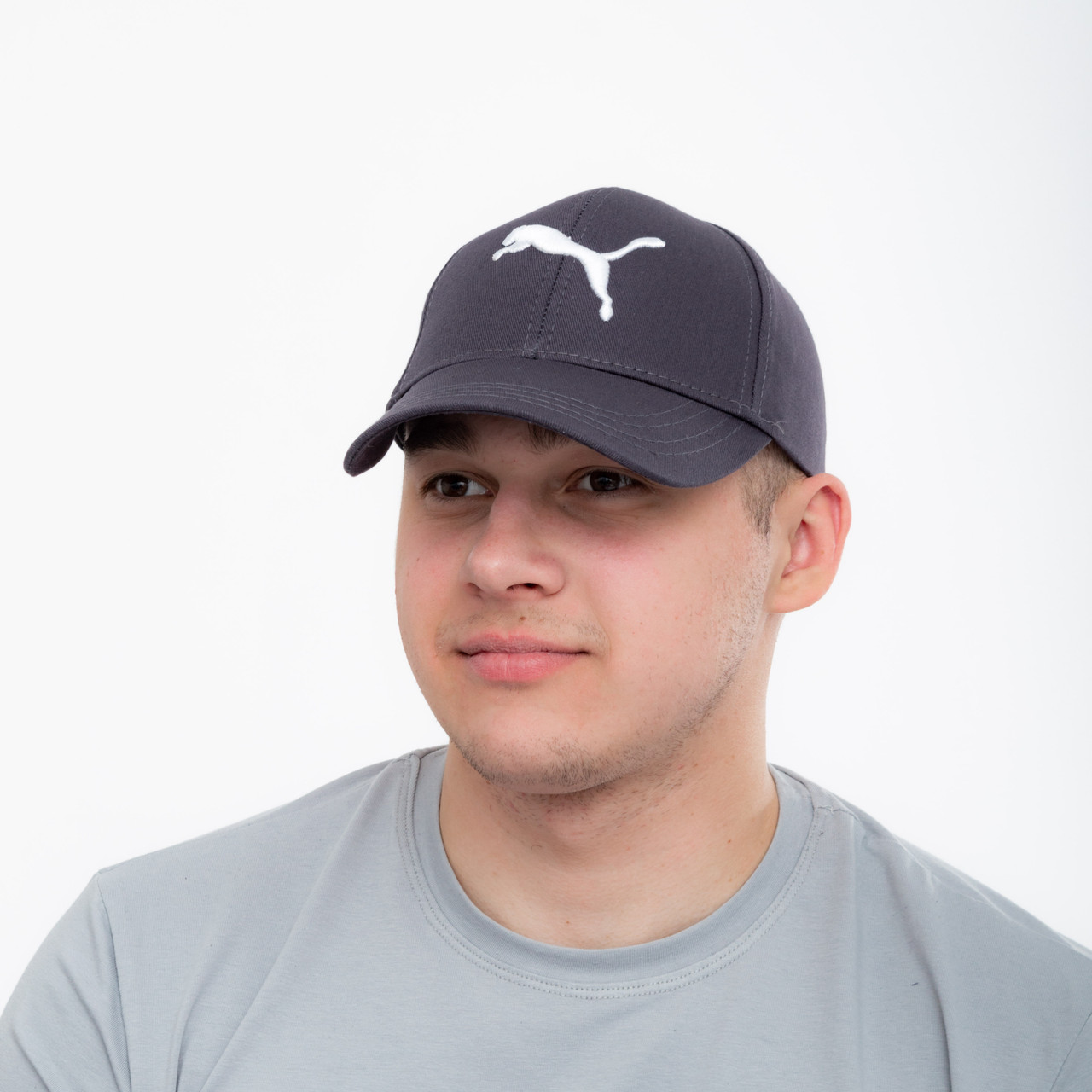 Бейсболка  Puma 6-ти клинка вишивка (діагональ) фуме