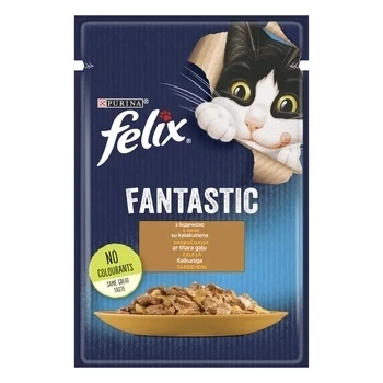 Felix Fantastic | Вологий корм з індичкою в желе, пауч 85г, фото 1