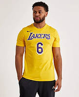 Футболка баскетбольная мужская Los Angeles Lakers Lebron James Men's Nike NBA T-Shirt (DR6380-728)