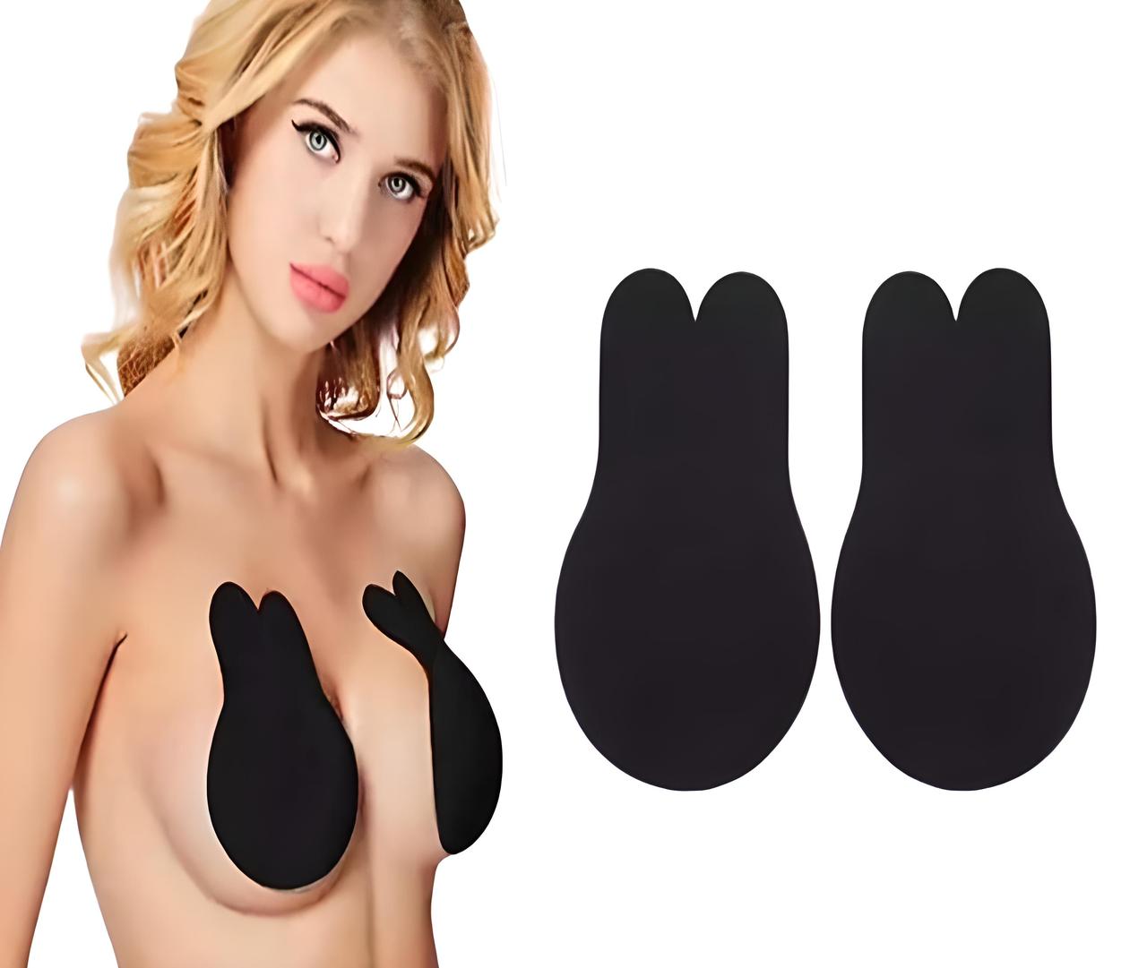 Силіконовий невидимий бюстгальтер Invisible Push Up Black Size XL, фото 1