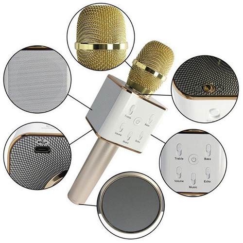 Микрофон с функцией Караоке Q7 StreetGo Bluetooth Karaoke USB AUX MP3 Player - фото 5 - id-p1847995996