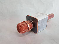 Микрофон с функцией Караоке Q7 StreetGo Bluetooth Karaoke USB AUX MP3 Player розовый