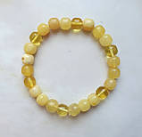 Браслет 100% натуральний бурштин вага 8г розмір 18,5, фото 4