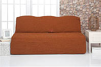 Чехол натяжной на 2-х и 3-х местный диван без подлокотников VENERA 09-209 Горячий шоколад