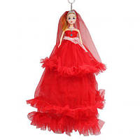 Кукла в длинном платье`Невеста`, красный (MiC)