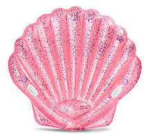 Дитячий надувний пліт Intex 57257 EU "Рожева мушля" (3) розмір 178х165х24см, від 6-ти років