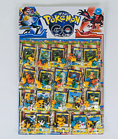 Набор маленьких фигурок покемонов с карточками 20 штук на листе коллекция покемонов ребёнку от 3 лет