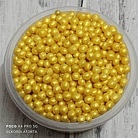 Рисові кульки золоті 3 мм 10 гр