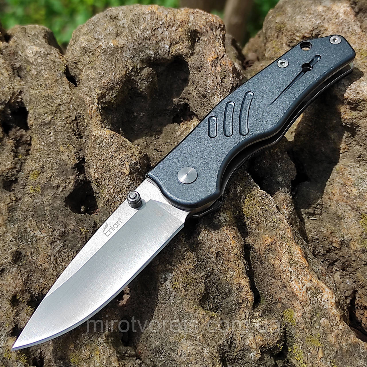 Ніж складаний Enlan M03GRY 16см, 8Cr13MoV, алюміній, +paracord