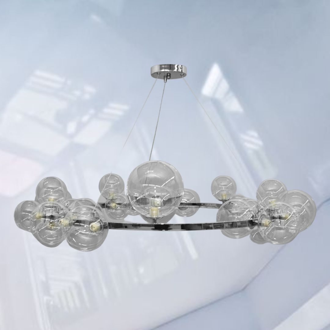 Люстра підвісна в стилі Loft бульбашки на 24 ламп колір Золотий Diasha YC2108-24G