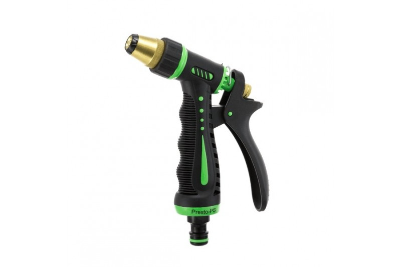 Пістолет для поливання металевий Presto-PS насадка на шланг (7205), фото 1