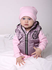 Дитячий жилет - дутик для малюків із щільної плащової тканини зріст 110 - 116 см Children Brilliant Baby Бузковий