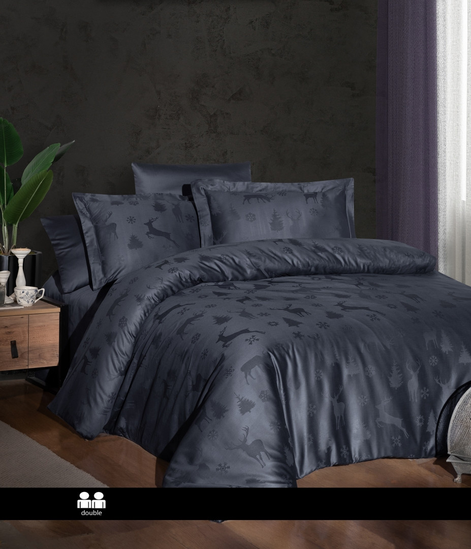Турецька Постільна білизна First Choice Jacquard Satin Midas Eclipse