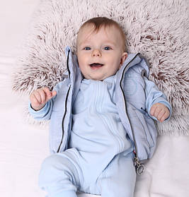 Дитячий жилет - дутик для малюків із щільної плащової тканини зріст 110 - 116 см Children Brilliant Baby Блакитний