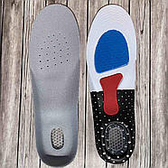 Устілки спортивні силіконова п'ята вирізні сірі, фото 2