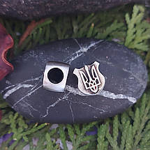 Герб України Бусина, Тризуб, намистина, Бусина, шарм, для паракорду, шкіри, фото 4
