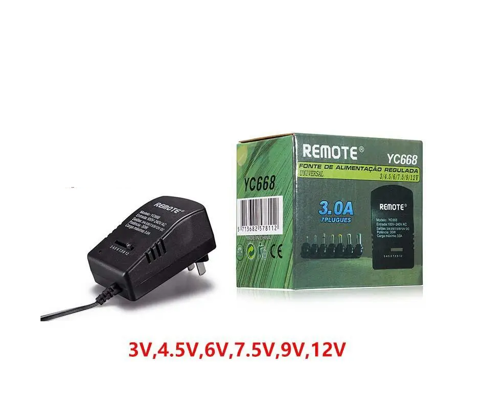 Універсальний адаптер блок живлення 8 в 1 на 8 перехідників Remote No1808