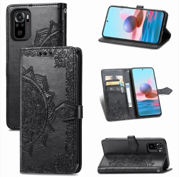 Чохол Vintage для Xiaomi Redmi Note 10 / Note 10S книжка з візитницею Чорний