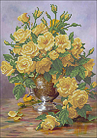 Схема для вышивки бисером Желтые розы. Цена указана без бисера