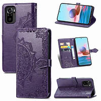 Чохол Vintage для Xiaomi Redmi Note 10 / Note 10S книжка з візитницею фіолетовий