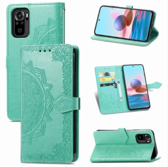 Чохол Vintage для Xiaomi Redmi Note 10 / Note 10S книжка з візитницею бірюзовий