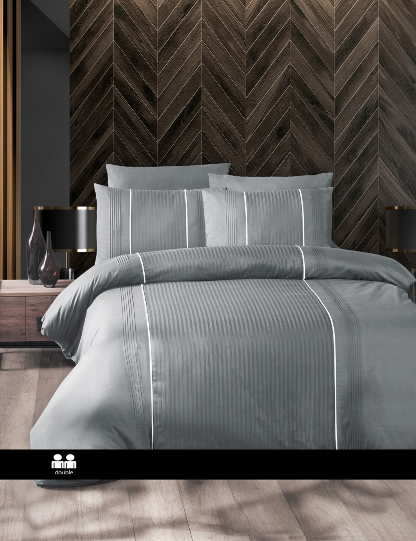 Турецька Постільна Білизна First Choice Deluxe Ranforce Elegant Grey