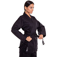 Куртка от кимоно каратэ МА-0017-0.5/1 Matsa хлопок плотность 240г/м2 без пояса без штанов черный 4 /170см