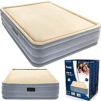 Надувная кровать со встроенным насосом матрас для сна двухместный Bestway 67486