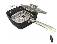 Сковорода фритюрница глубокая с крышкой Benson - BN-355