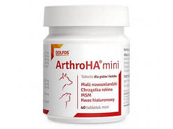 Вітаміни Артро XA Міні ArthroHA Mini Dolfos з глюкозаміном хондроїтином для суглобів дрібних собак, 40 міні таб