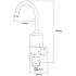 Проточний водонагрівач-кран для кухні (3 кВт, гусак вухо, на гайці, 0,4-5 бара) ТМ AQUATICA, фото 2
