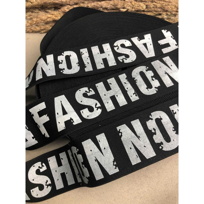 Резинка широка, Fashion чорна, 50 мм