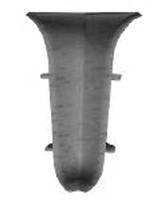 З'єднувальна фурнітура до підлового плінтусу 60 мм. Кут внутрішній. Дуб сірий