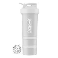 Шейкер OstroVit Smart Premium Shaker + 2 containers 450 ml Gray