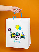 Подарочный пакет на День рождения 220*120*260 пакеты для угощений в детский сад