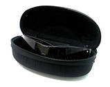 Чорний футляр для окулярів на блискавці з карабіном, чохол для окулярів твердий з карабіном Case Solid, фото 2