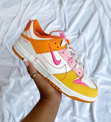 Жіночі Кросівки Nike SB Dunk Low Disrupt 2 Sunrise / Найк СБ Данк Дисрапт 2 Санрайс Низькі Білі з Помаранчевим, фото 1